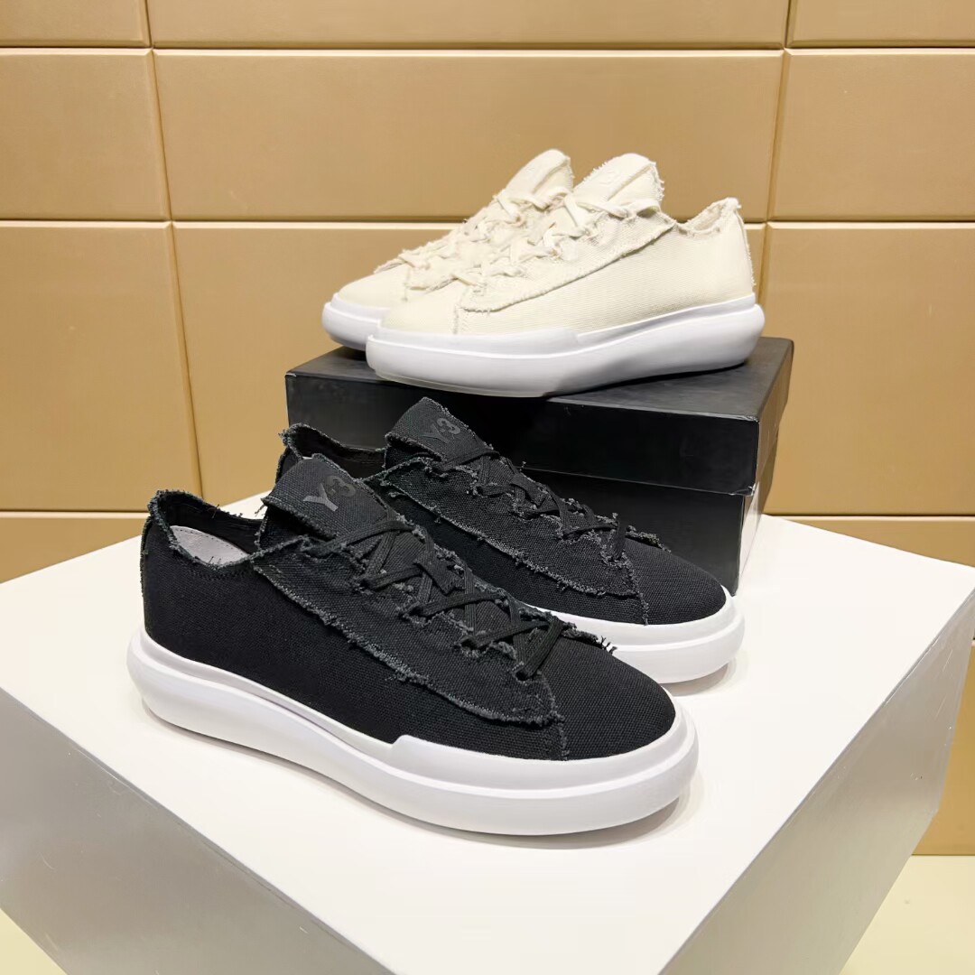 Y3LANPU 休闲板鞋透气帆布鞋低帮系带潮流百搭时尚运动鞋子