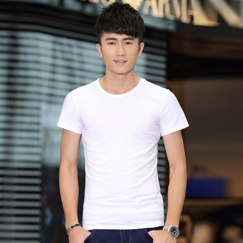 2019春夏男式短袖t恤潮流韩版男士纯色半袖韩版空白圆领T恤衫男装在类目 男装, T恤中 - 来自Buy2taobao.com提供专业的淘宝代购服务