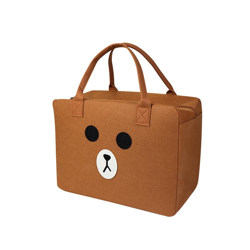 卡通毛毡包便携式百搭