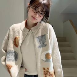 优质版！慵懒风拉链毛衣开衫