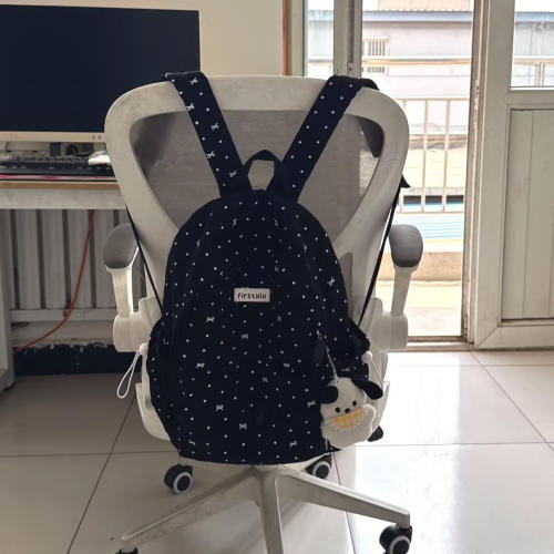 韩国！蝴蝶结波点双肩包包