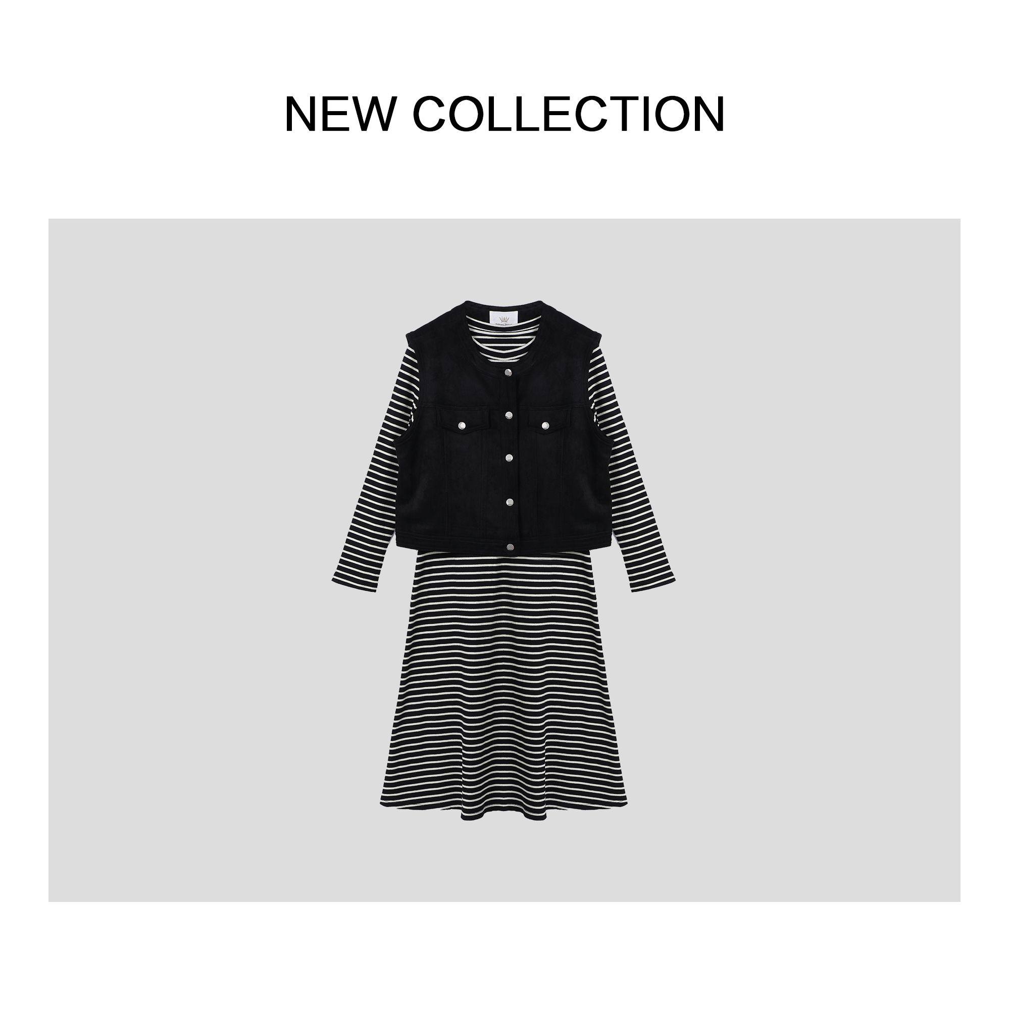 秋季新款气质秋冬小香风黑色套装女D3538023-8023裙子,女装/女士精品,时尚套装,淘宝优惠券,粉丝福利购,淘宝优惠卷