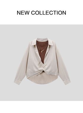 C5536005时尚百搭设计感衬衫-6005