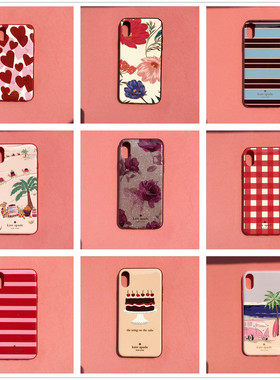 Kate Spade适用于苹果iPhone X/Xs10简约红色超薄女KS 可爱手机壳