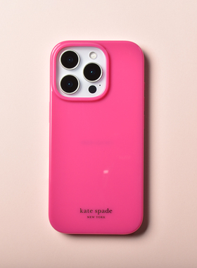 新款Kate Spade 闪亮波点手机壳适用苹果iPhone 16 Pro Max硬壳16pmPro透明防摔16保护套ins风粉红色全包