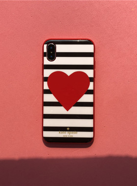 Kate Spade iPhoneX/XS红色桃心女KS手机保护壳适用苹果