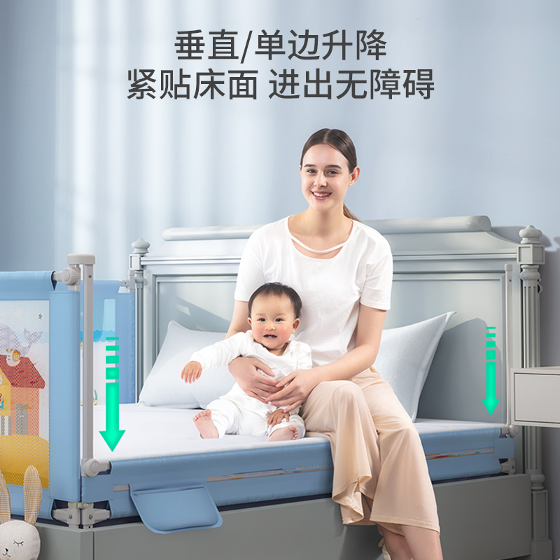 新款婴儿护栏宝宝床围栏防摔防护栏床上防掉床档儿童床边挡板2米