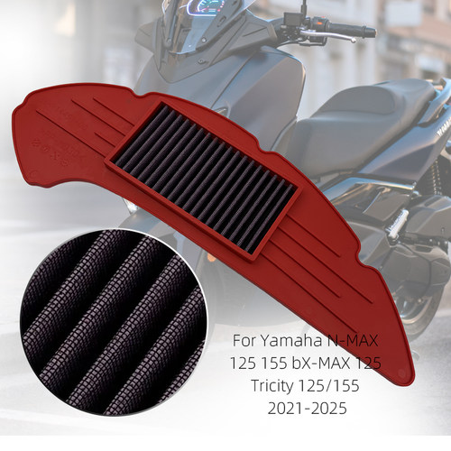 适用于NMAX155 NVX155 20-24年 空气滤清器空气格改装高流量空滤