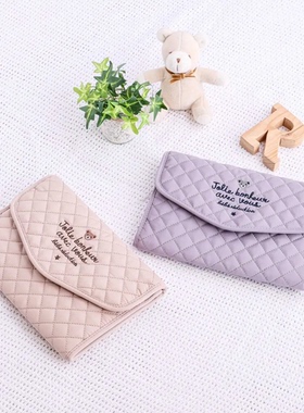 bebe reduction2025新款日本原单外贸手拿多功能女包绗缝刺绣熊