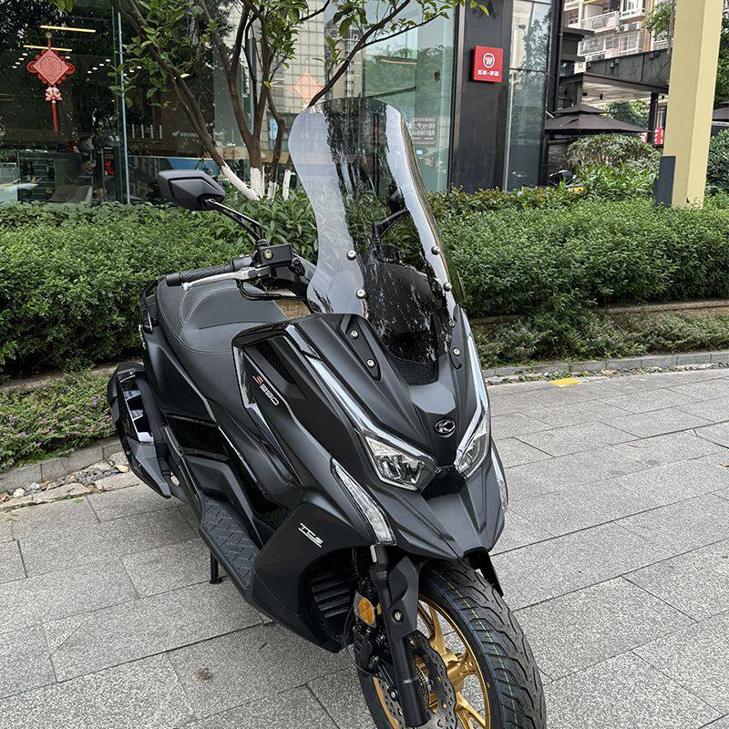 适用于光阳赛艇S350专用改装加高前挡风玻璃S250前挡风板配件