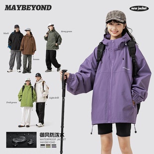 防风冲锋衣男士日系户外宽松工装夹克潮牌ins百搭情侣外套