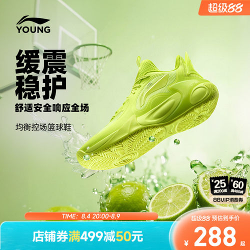 李宁童风影2V4男童专业篮球鞋