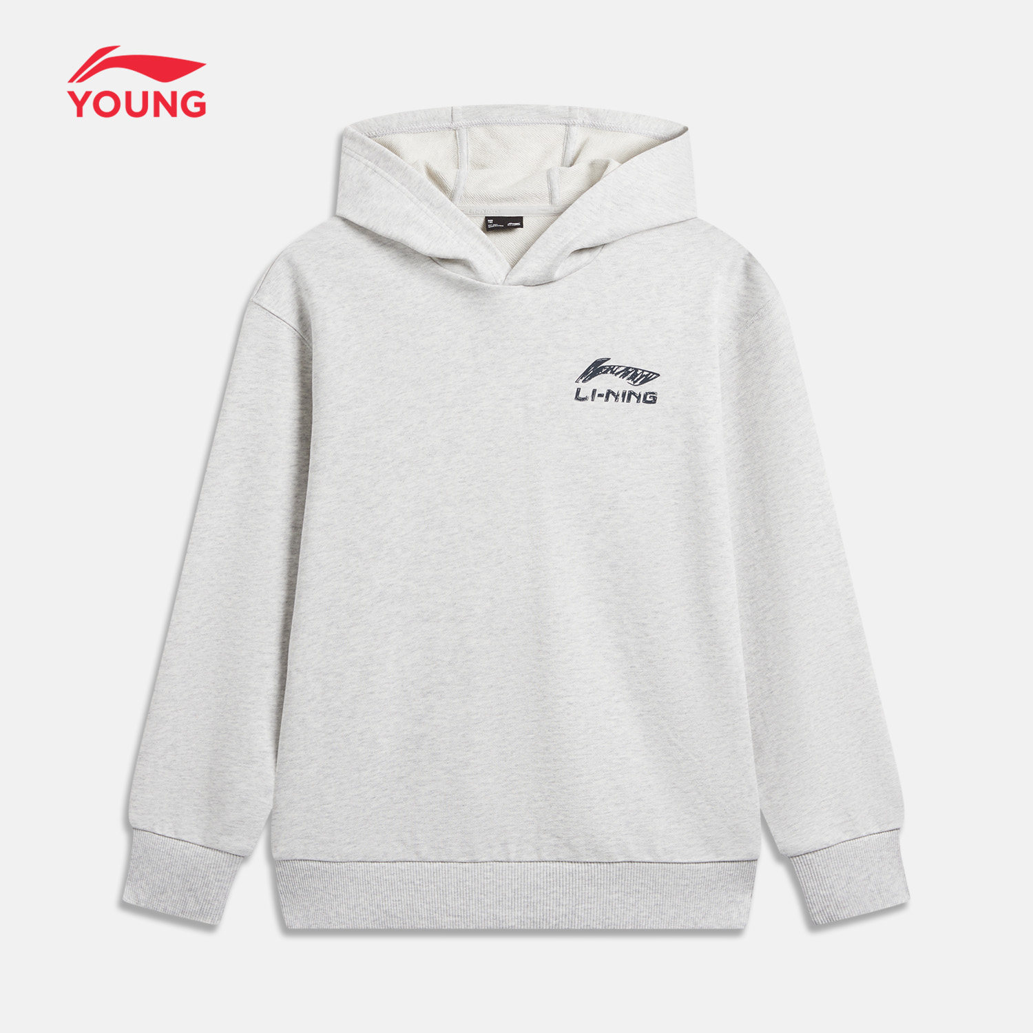 李宁童装卫衣男女小大童运动生活系列套连帽休闲春季毛圈针织童装