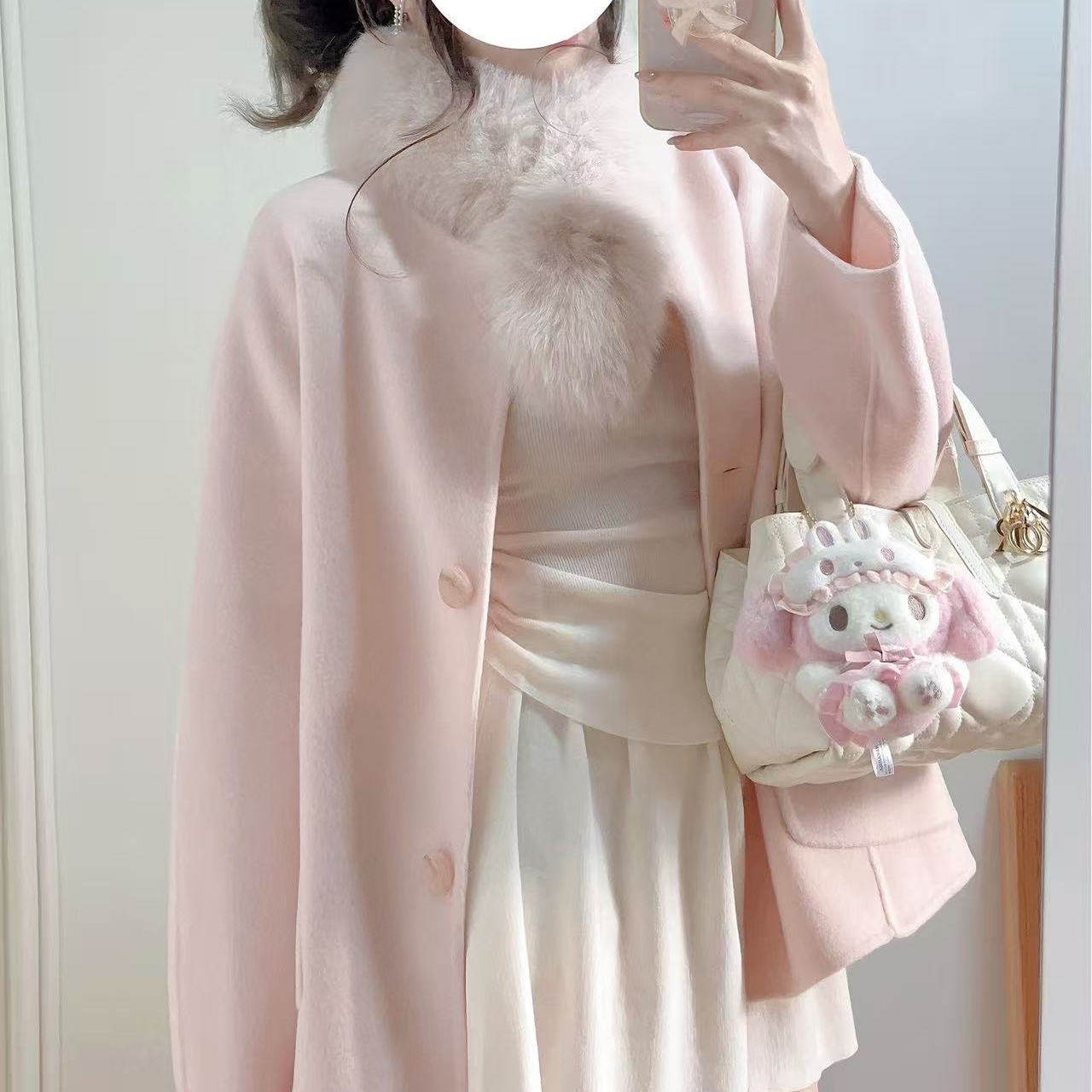 龙心平替真毛磁吸加大狐狸毛围巾