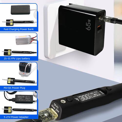 S99电烙铁支持PD|QC|DC|PPS供电兼容C245烙铁头