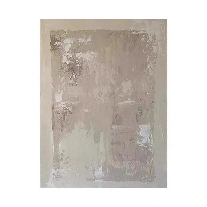侘寂风无框画纯手绘油画客厅大幅肌理抽象画走廊会所装饰画玄关画