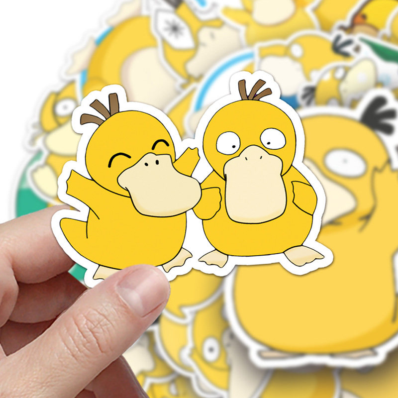 宝可梦可达鸭贴纸防水卡通儿童贴画皮卡丘图案装饰汽车水杯充电宝,文具电教/文化用品/商务用品,贴纸/立体贴纸,淘宝优惠券,粉丝福利购,淘宝优惠卷