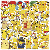 宝可梦皮卡丘男女孩儿童小贴纸防水卡通可爱动物图案装 饰手帐贴画