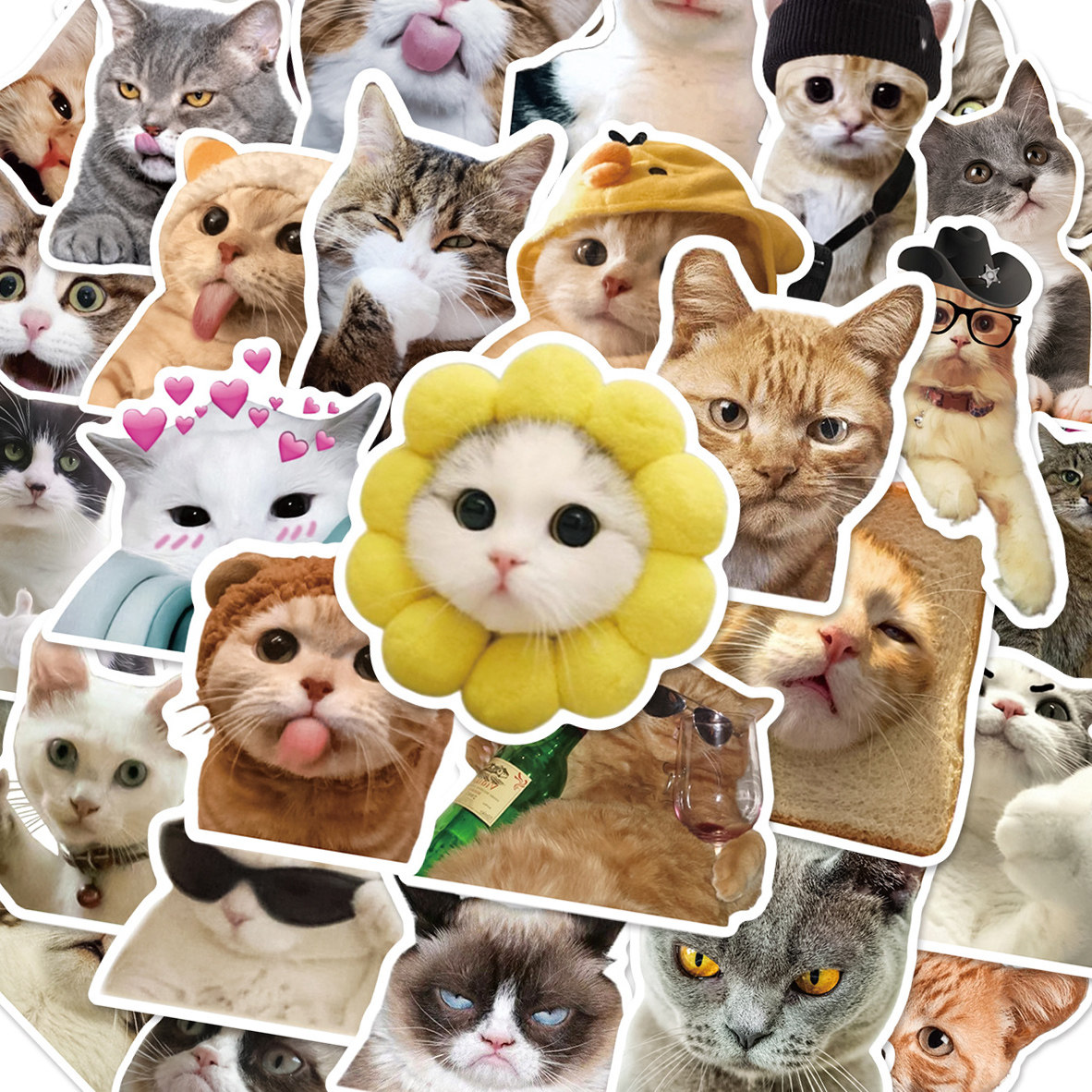 猫咪表情包可爱治愈手帐贴纸