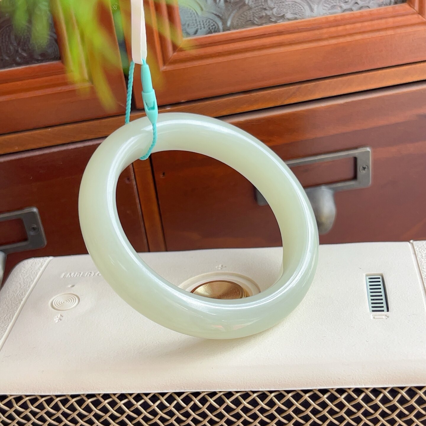 天然和田玉高冰晴水平安镯冰透青白玉扁条手镯女款正品带证书