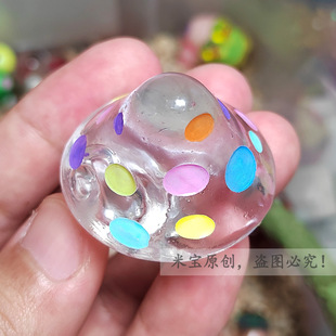 蘑菇寄居蟹3D打印替换壳宝可梦派拉斯特卡通造型高透明水晶海螺