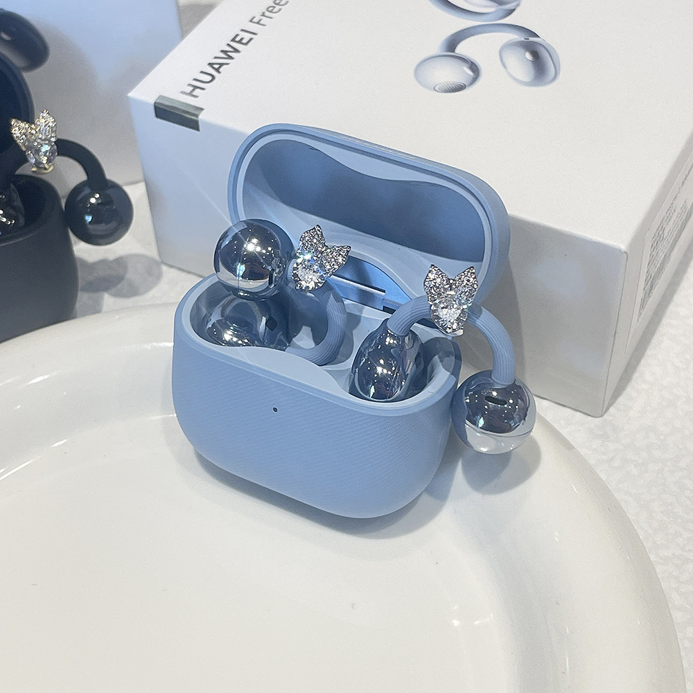 2025年新款Freeclip1/2代耳机钻扣耳夹碎钻蝴蝶配饰小众原创耳饰