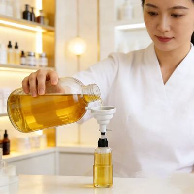 按摩精油分装硅胶可折叠漏斗