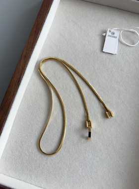 北欧小众  316钢18K真空电镀真金 男女同款 项链蛇骨链锁骨链