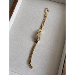 男女同款 316钢18K真空电镀真金 手链 复古且高级 永不撞款