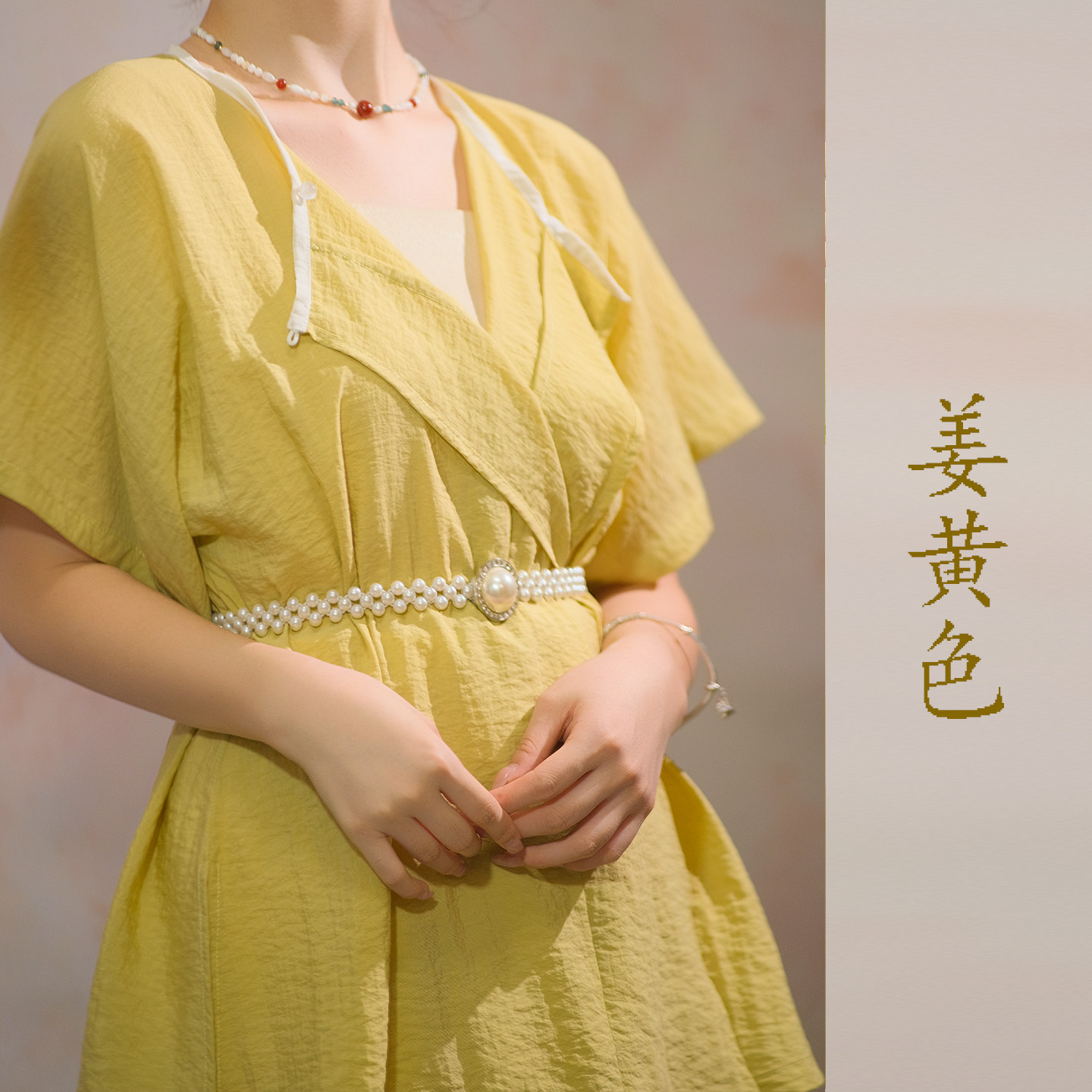 汉服上衣女夏季新款唐制圆领短袖