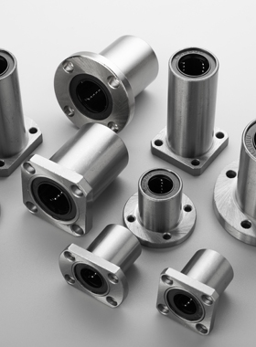 圆法兰直线轴承LMF16L 20 25 30滚珠滑动光轴导轨滑块加长固定座