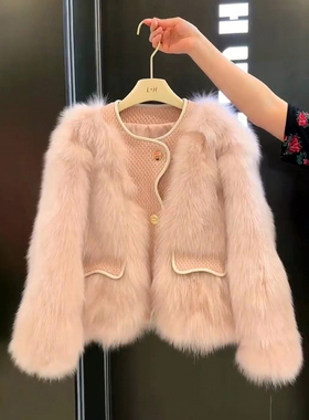 【春春Spring】小香风毛毛外套秋冬季新款毛毛上衣女30263#