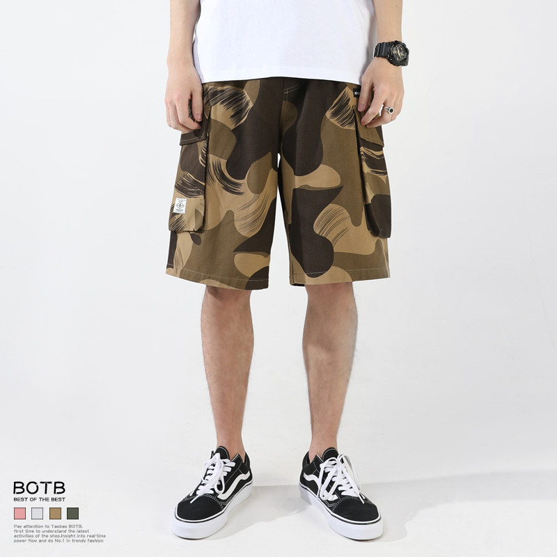 BOTB 男女情侣四色军事运动迷彩印花宽松版型工装短裤迷彩5分中裤|msdalam kategori Pakaian Lelaki, seluar santai - dari Buy2taobao.com untuk memberikan perkhidmatan ejen Taobao profesional membeli