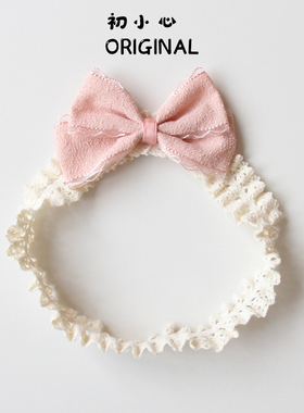 夏季婴儿发饰韩版女宝宝可爱蝴蝶结发带小月龄婴幼儿满月百天头饰