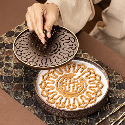 15cm大号打香篆工具模具模型苏工铜香粉印香纂香炉薰香香道用器具