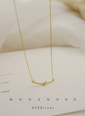 轻奢设计925纯银一字打结项链