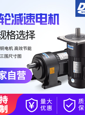 工厂DYG东洋小型交流齿轮减速电机三相立式380V正反转220V750W