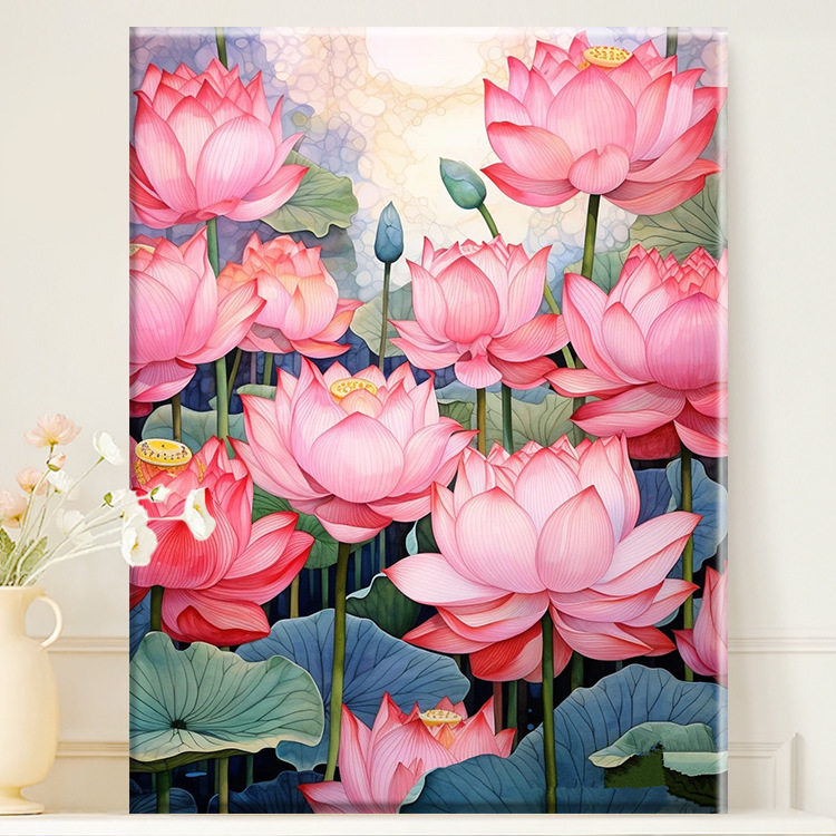 花团锦簇|0基础diy数字油画手绘手工花卉油彩丙烯填充治愈减压画
