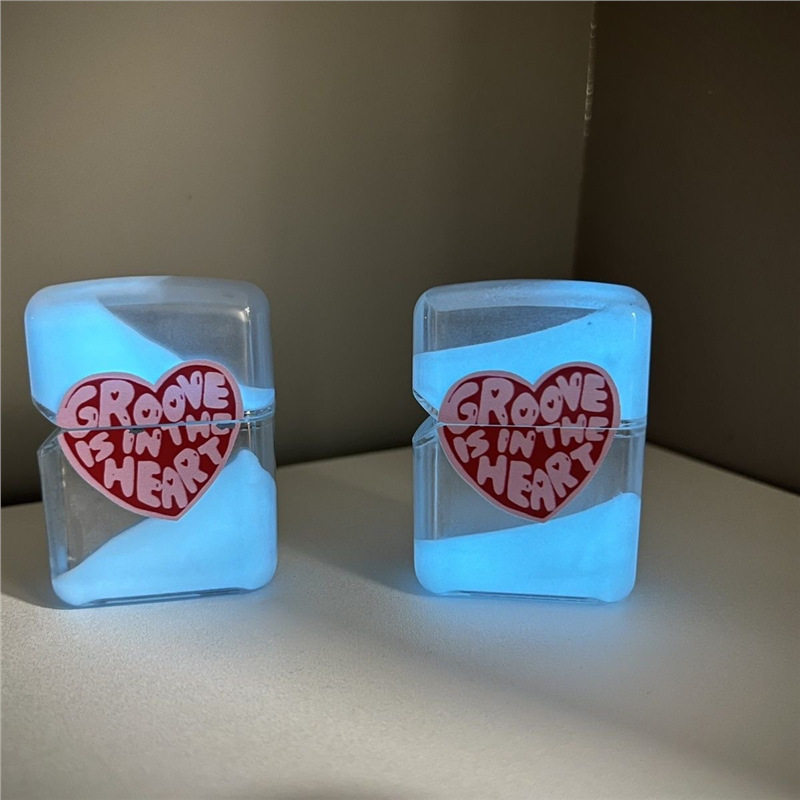 【可】夜光流沙煤油打火机恋爱情侣粉色亚克力高颜值