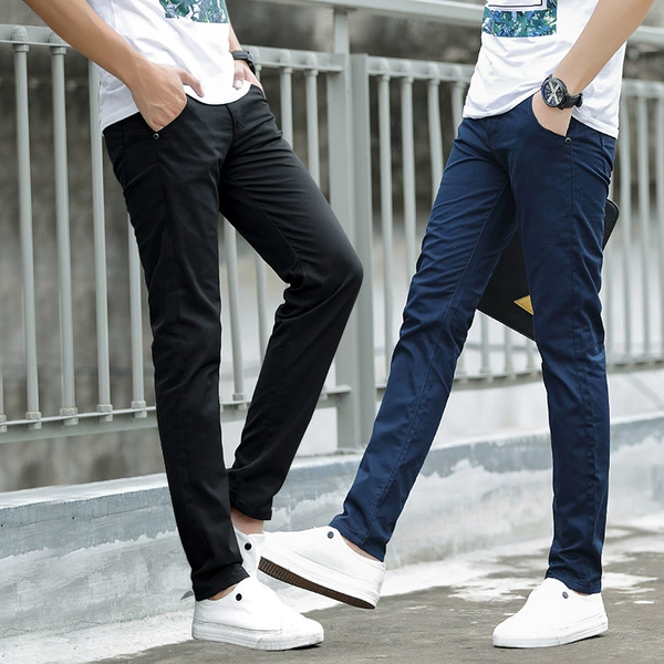 Buy Men Casual Pants Slimming Straight Tube Teen Korean Style Long Pants On Ezbuy Sg