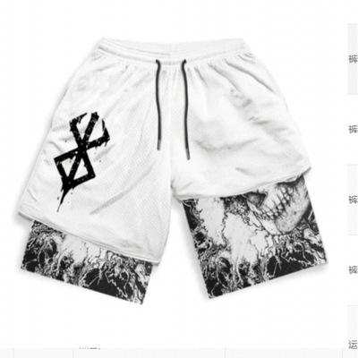 短裤男anime compression shorts men's workout gym running