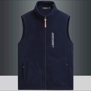 新款户外抓绒马甲男宽松背心马夹men fleece waistcoat vest tops