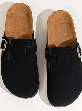 slippers slides flat shoes sandals cork clogs mules勃肯半