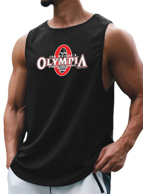 Summer Fitness Sports Tank Top Men's Breathable Loose Fit