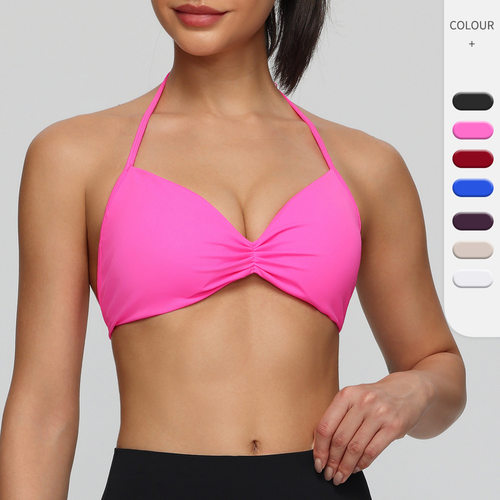 女运动内衣Sports Yoga Bra for Women Halter Neck Sexy Gym Bra
