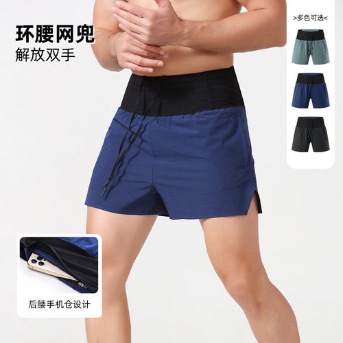 men compression shorts速干短裤欧美宽松户外健身训练跑步裤子假