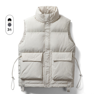 Winter Men Down vest waistcoat冬新款男韩版立领多口袋马甲背心