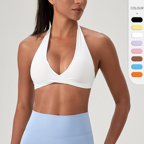 女运动内衣Sports Yoga Bra for Women Halter Neck Sexy Gym Bra