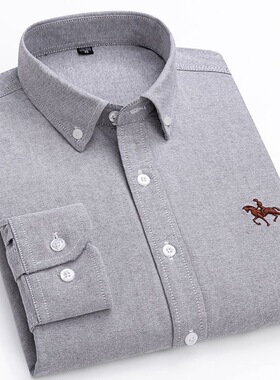 plus 5xl 6xl men's oxford shirts cotton formal dress shirt男