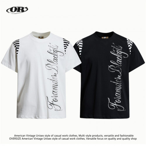 Men tops American Trendy Man Shirts Tee tshirtOREETA美式字母